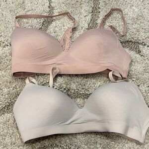 Soma Pink and Cream Bra Set
